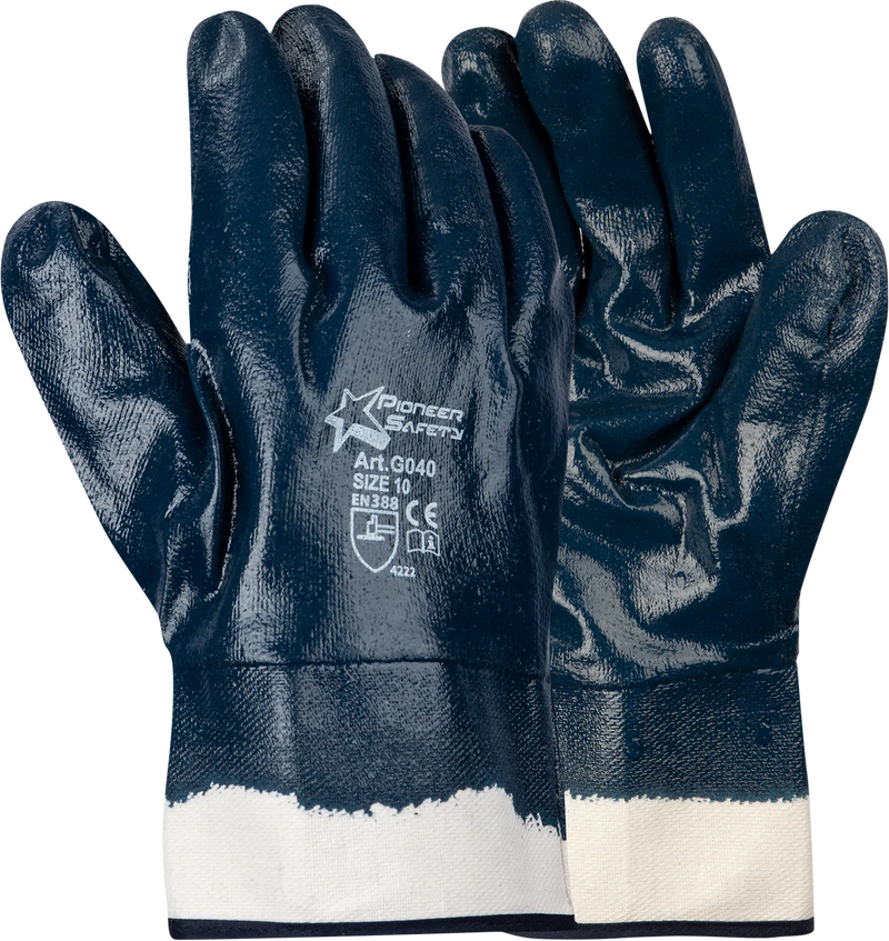 Nitrile Fully Dipped Safety Cuff Glove G040