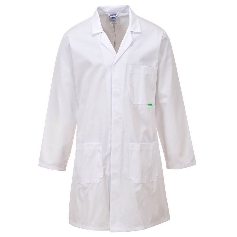 M852 - Anti-Microbial Lab Coat White