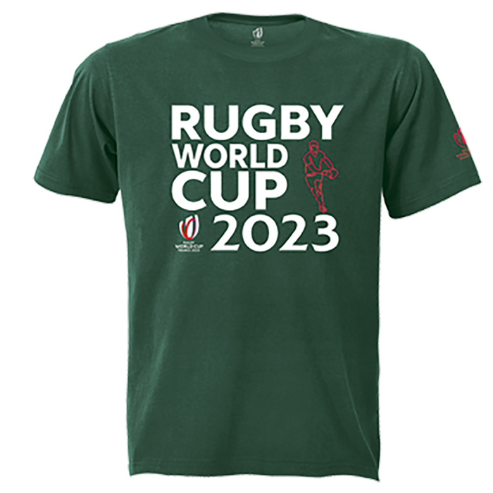 160g Single Jersey Rugby World Cup 2023 Tee White Print Mens