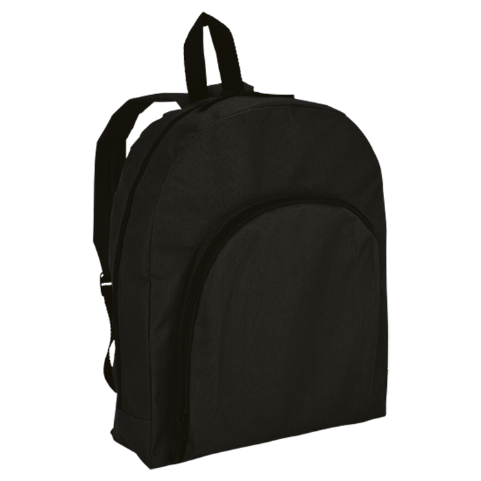 Backpack with Arched Front Pocket - 600D