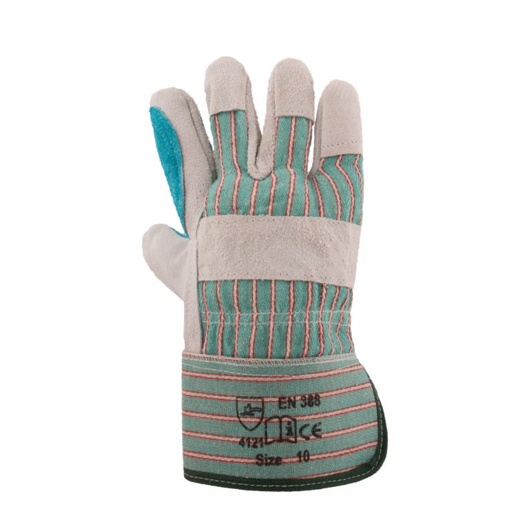 Leather Rigger Candy-Striped Gloves