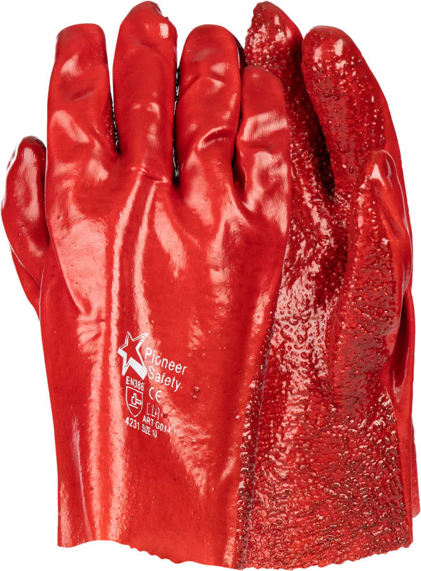 Pioneer PVC Red Terrycloth Palm Glove