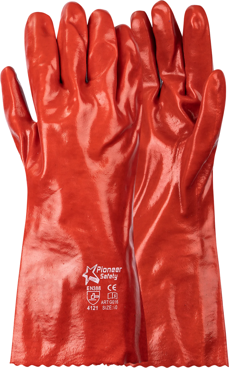 Pioneer PVC Red Medium Weight gloves