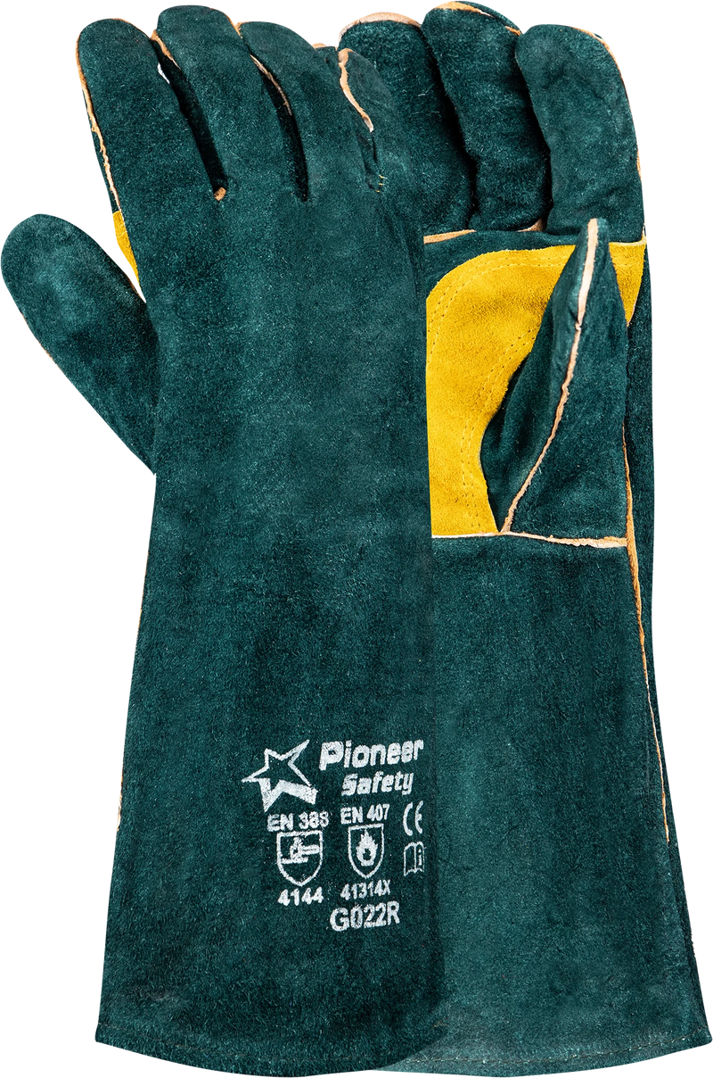 Pioneer Leather Premium Green Lined Glove